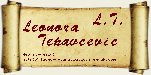 Leonora Tepavčević vizit kartica